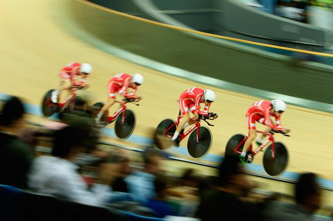 Quarteto da Dinamarca ficou com a medalha de prata em Hong Kong - foto: Getty Images Sport