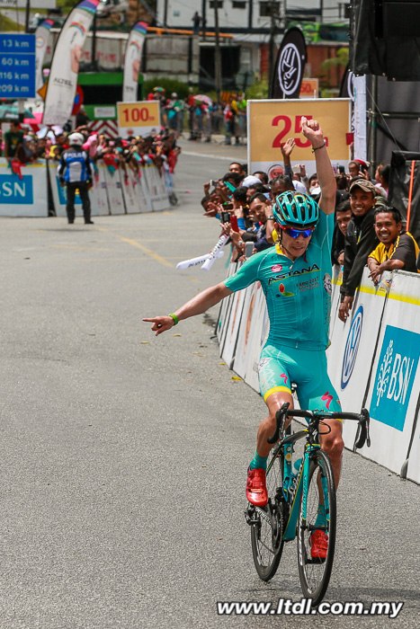 Com um ataque solo a 3 km da meta o colombiano Miguel Ángel Lopez vence a 4ª etapa e assume a camisa de líder