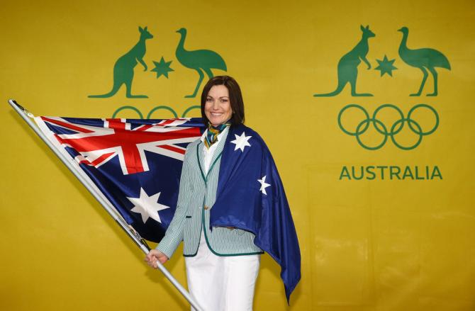 Com 5 medalhas olímpicas Anna Meares será a porta-bandeira australiana foto: Gettty Images Sport