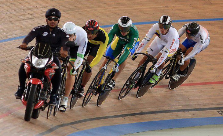Na prova de Keirin, o brasileiro Flavio Cipriano terminou na 19ª posição